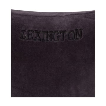 Striped Organic Cotton Velvet kudde 30x40 cm - Dark gray-light beige - Lexington