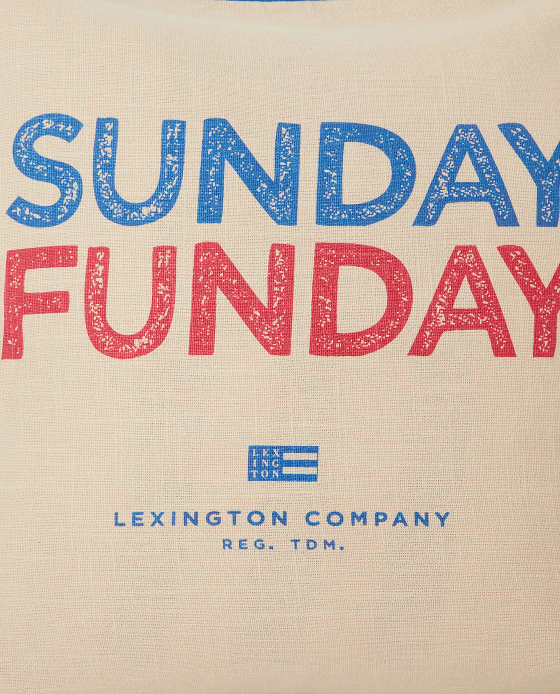 Sunday Funday Printed kuddfodral 50x50 cm, Beige-blå-rosa Lexington