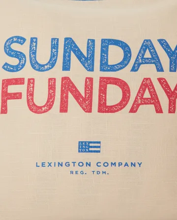 Sunday Funday Printed kuddfodral 50x50 cm - Beige-blå-rosa - Lexington