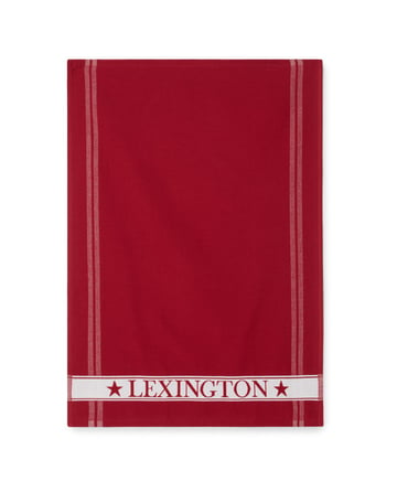 Lexington Terry kökshandduk m. rand 50×70 cm Röd-vit