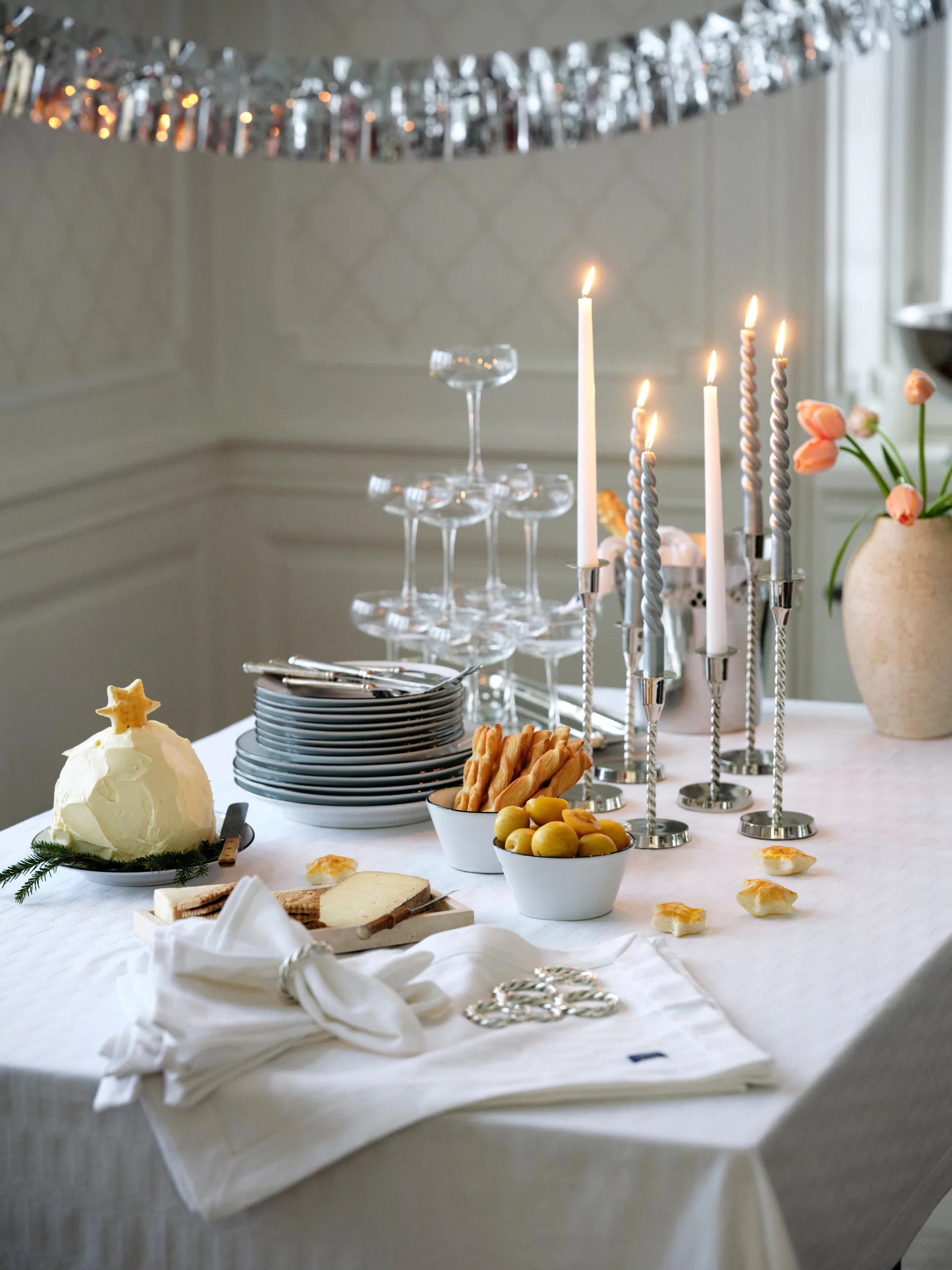 White jacquard cotton servett 50x50 cm, Vit Lexington