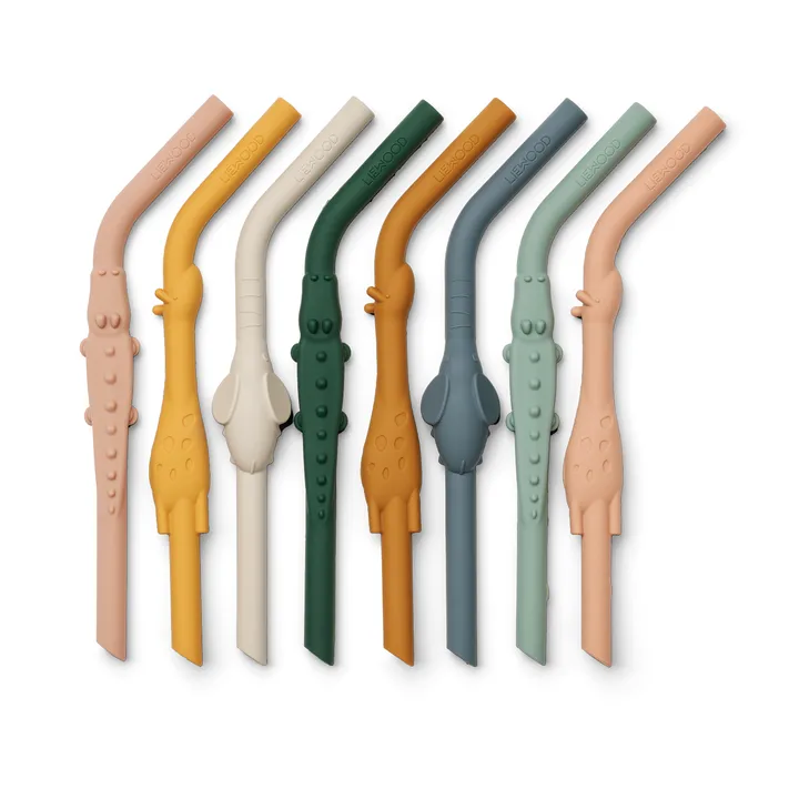 Carlson All Together sugrör 8 delar - Yellow mellow multi mix - Liewood