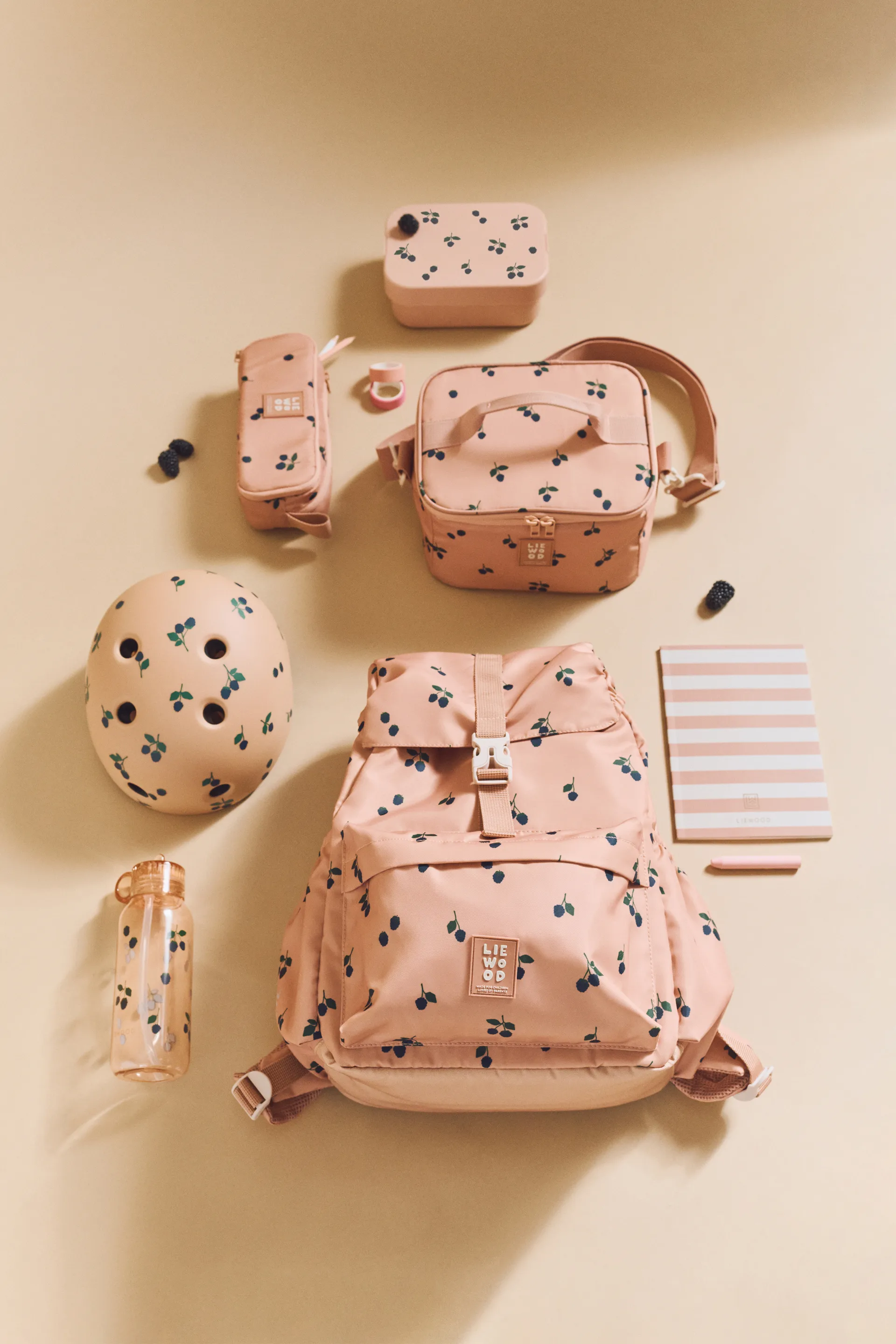 Chelsey printed lunchbox set 2 delar, Berry-Pale Tuscany Liewood