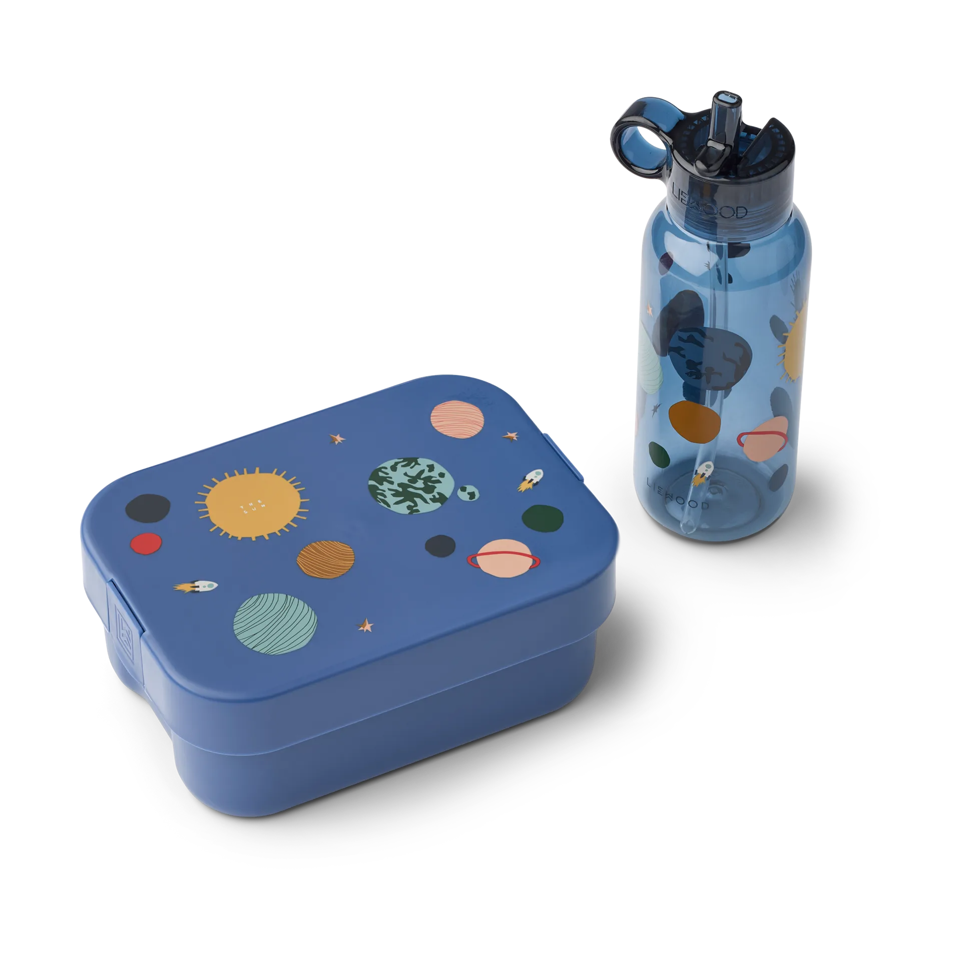 Chelsey printed lunchbox set 2 delar, Universe-Classic navy Liewood