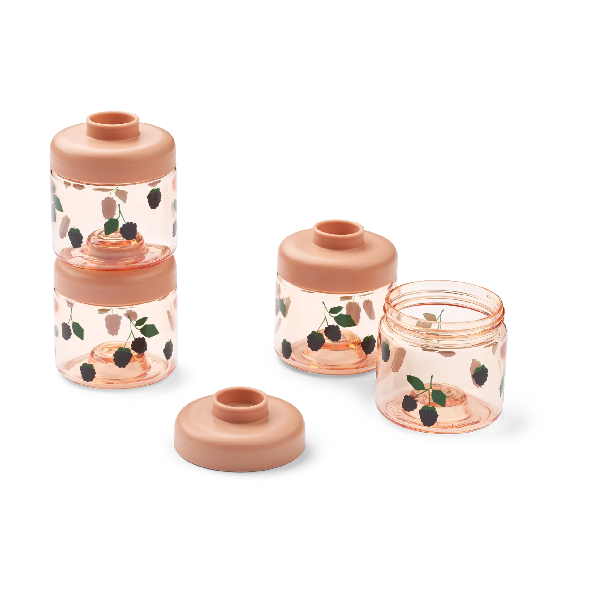 Dominique barnmatsburkar 100 ml 4-pack, Berry-Pale Tuscany Liewood