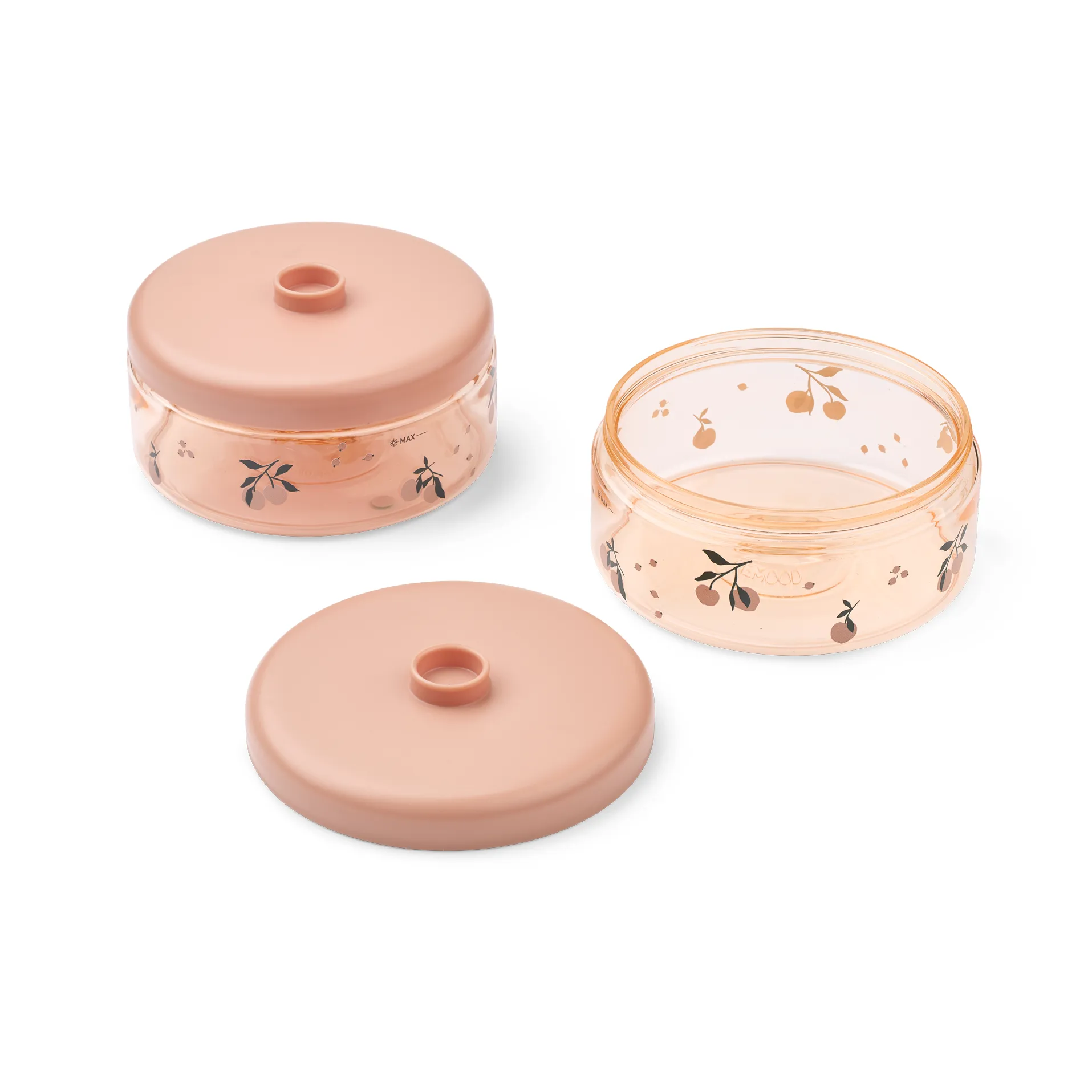 Dominique barnmatsburkar 500 ml 4-pack, Peach-sea shell Liewood