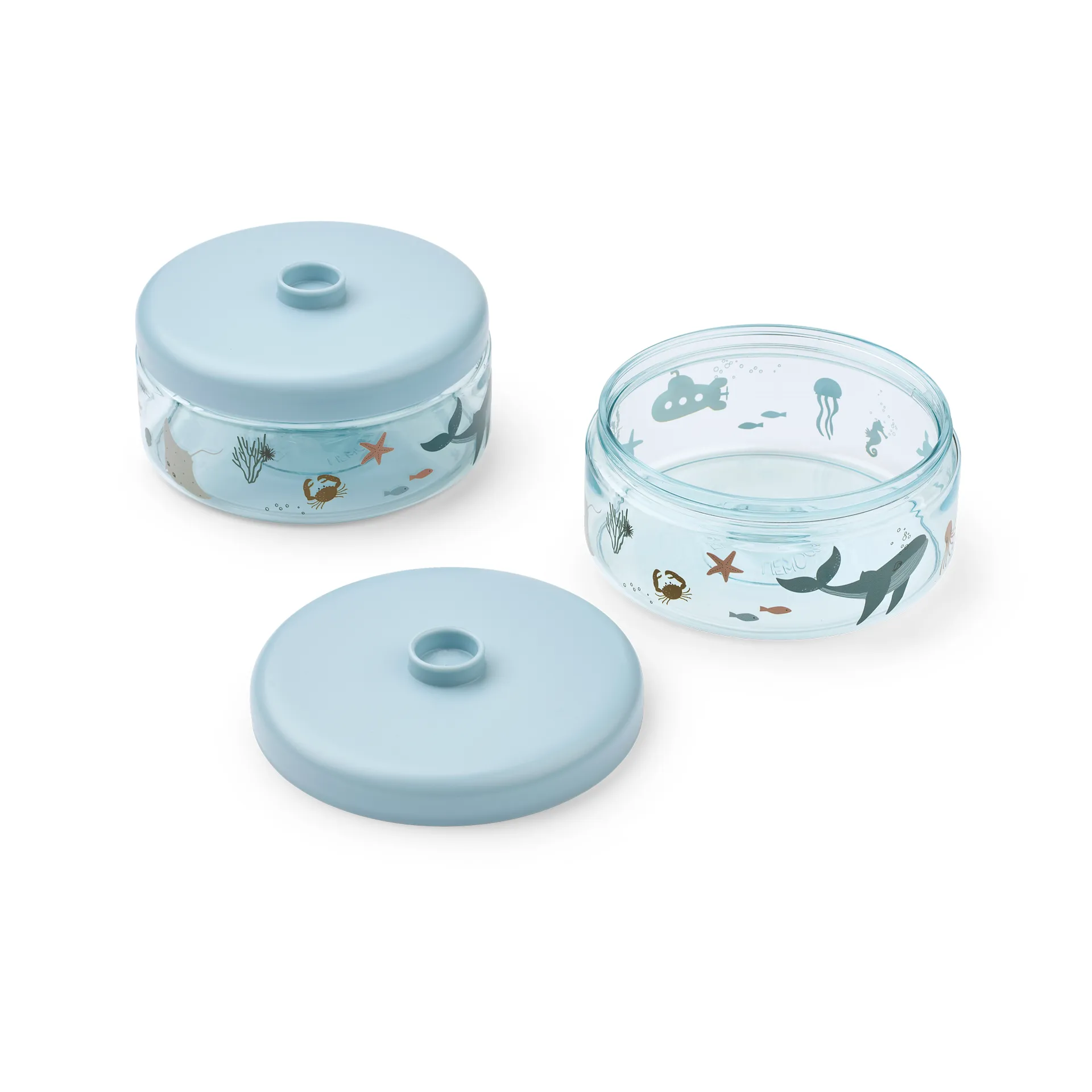 Dominique barnmatsburkar 500 ml 4-pack, Sea creature-sandy Liewood