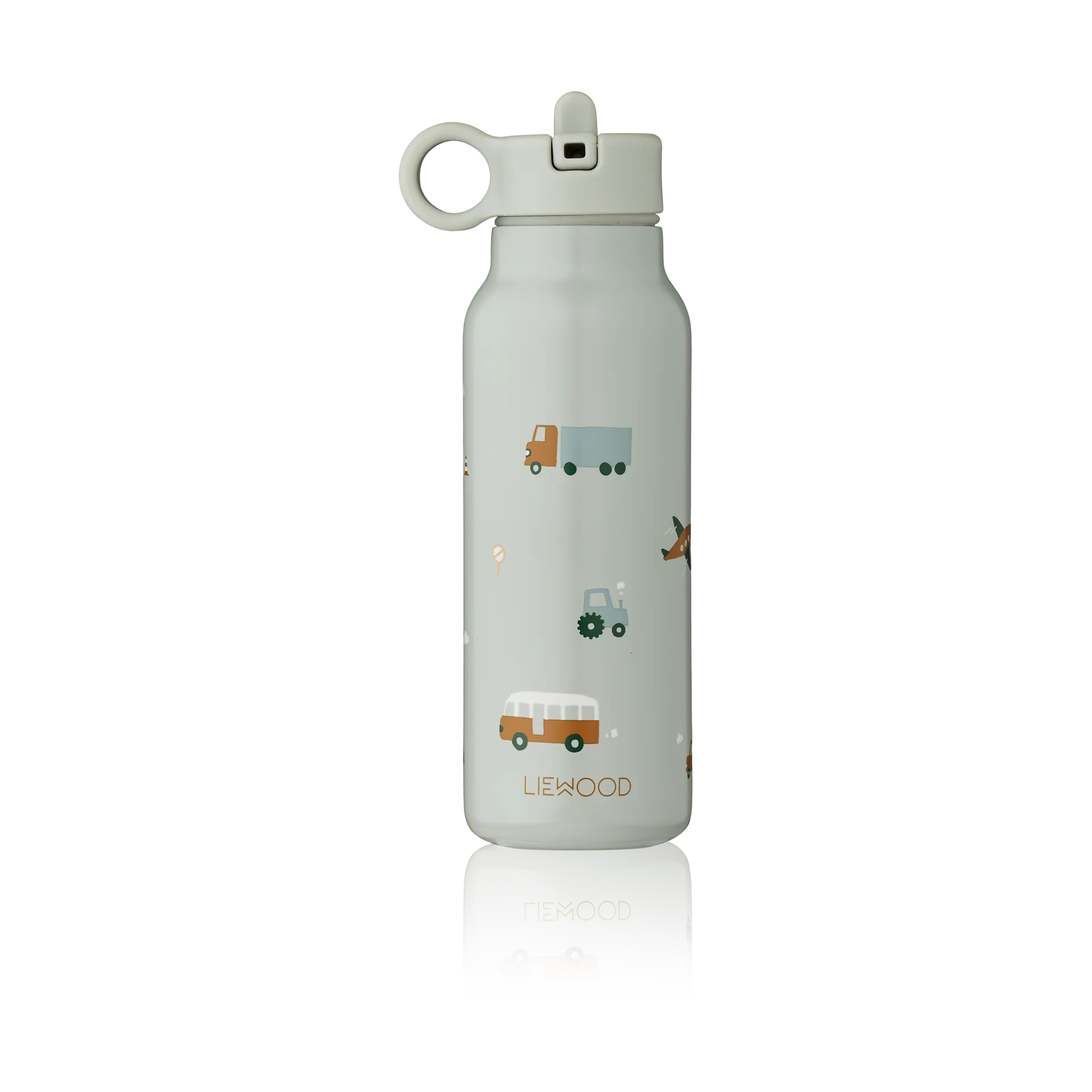 Falk vattenflaska 35 cl, Vehicles-dove blue mix Liewood