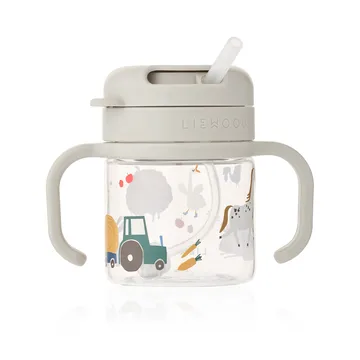 Kai Tritan pipmugg med sugrör - Farmlife-Sandy - Liewood