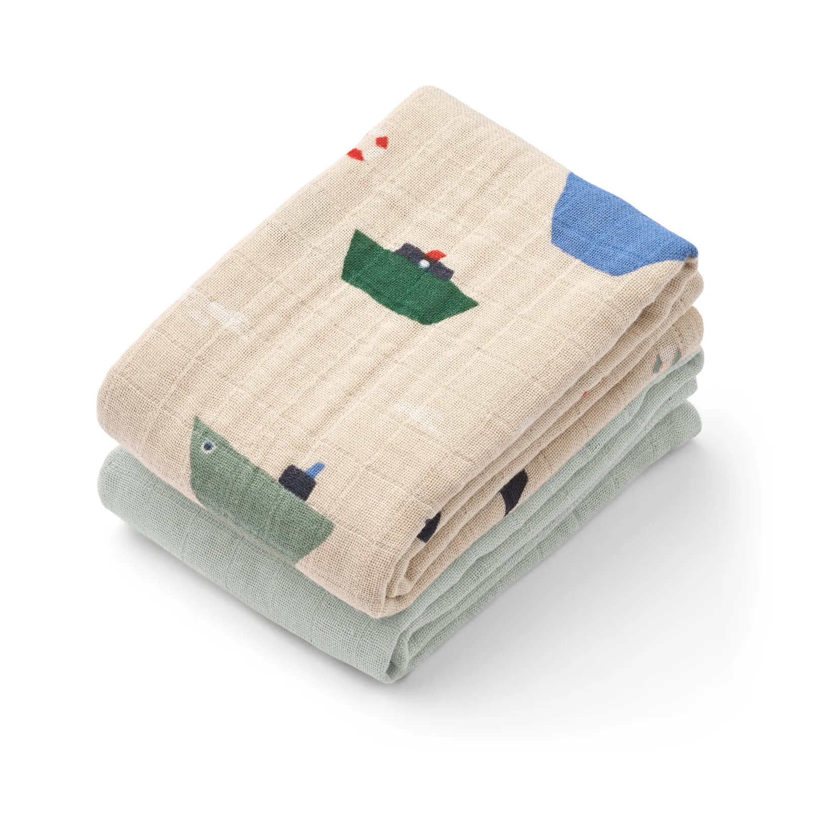 Lewis muslin filt 2-pack 65x65 cm, Sailing-dove blue mix Liewood