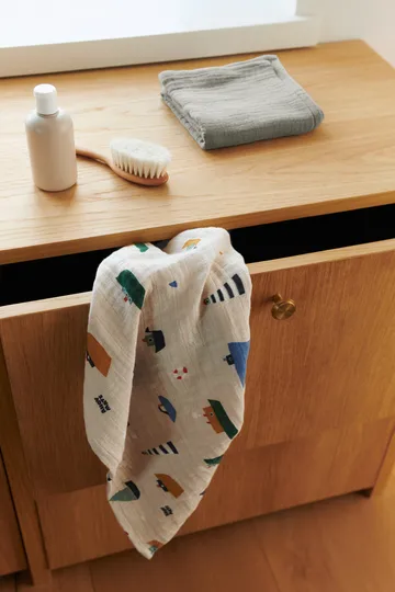 Lewis muslin filt 2-pack 65x65 cm - Sailing-dove blue mix - Liewood