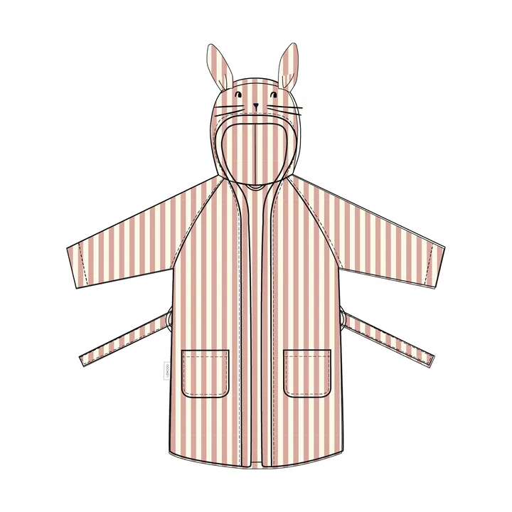 Lily badrock coral blush creme de la creme stripe - 5-6 år - Liewood