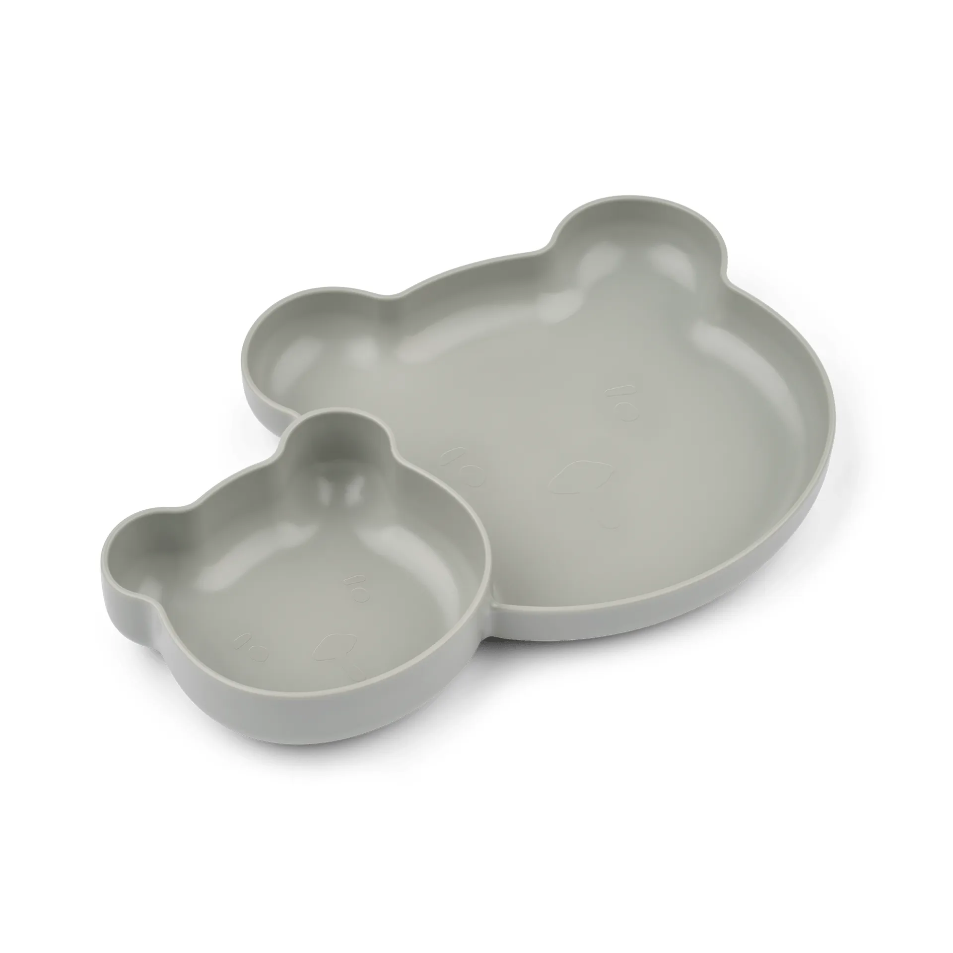 Magus Bear Divider tallrik 2 delar, Dove blue Liewood