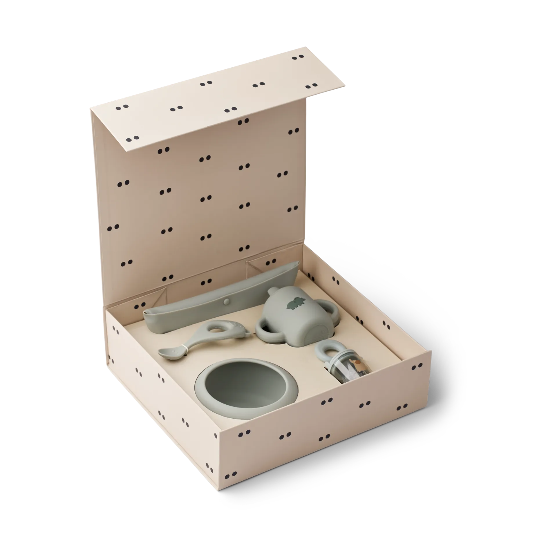 Mileah baby mealtime servisset, Dove blue Liewood