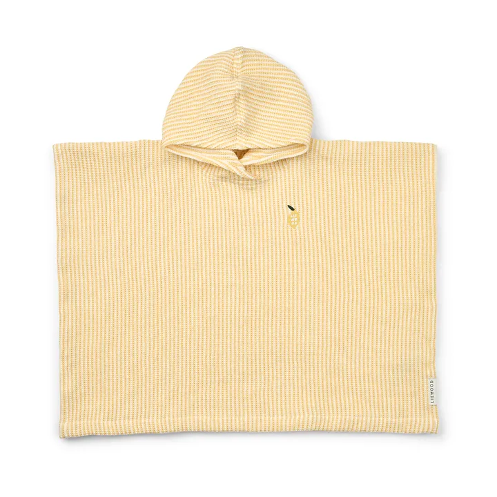 Paco badponcho lemon yellow creme de la creme stripe - 3-4 år - Liewood