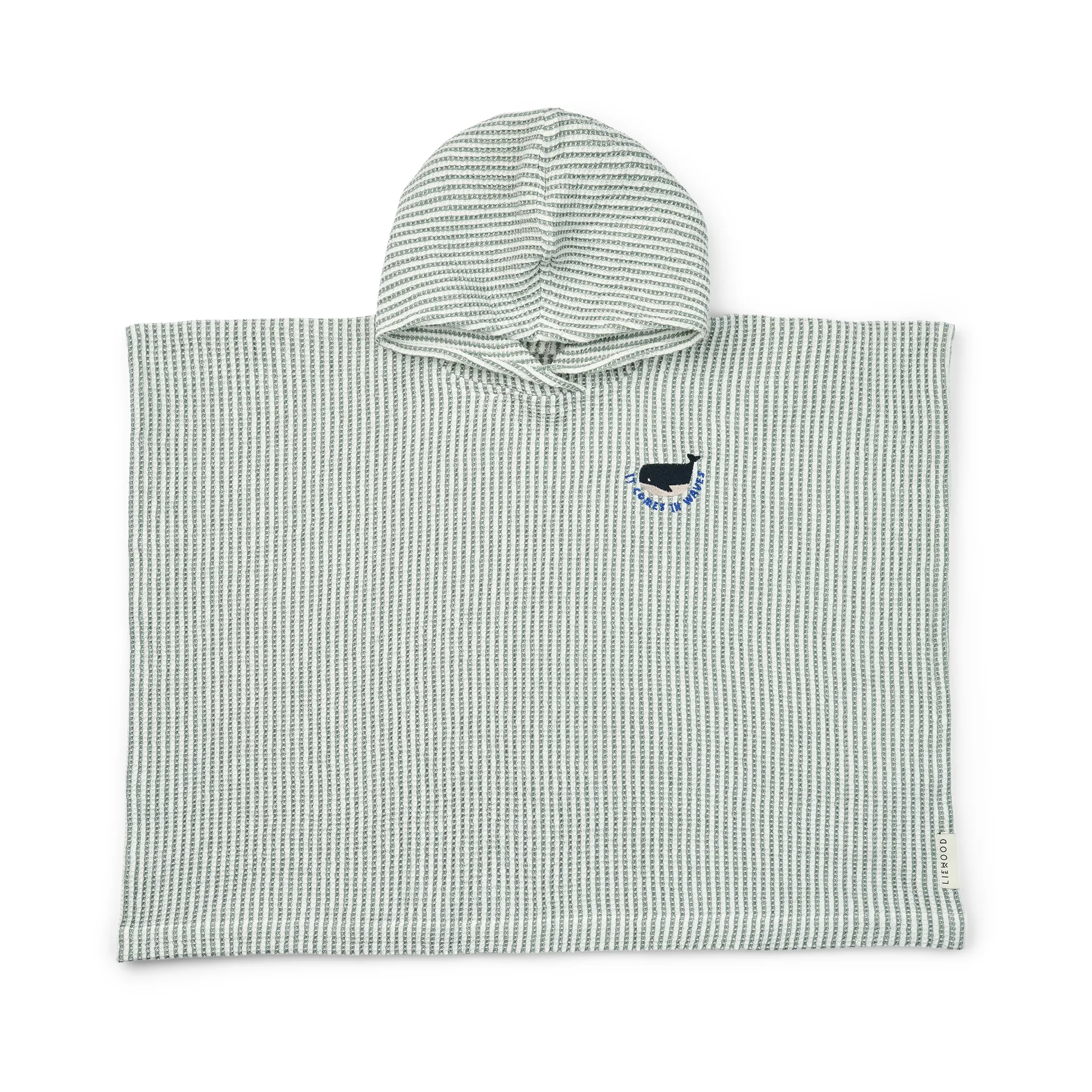 Paco badponcho peppermint creme de la creme stripe, 1-2 år Liewood