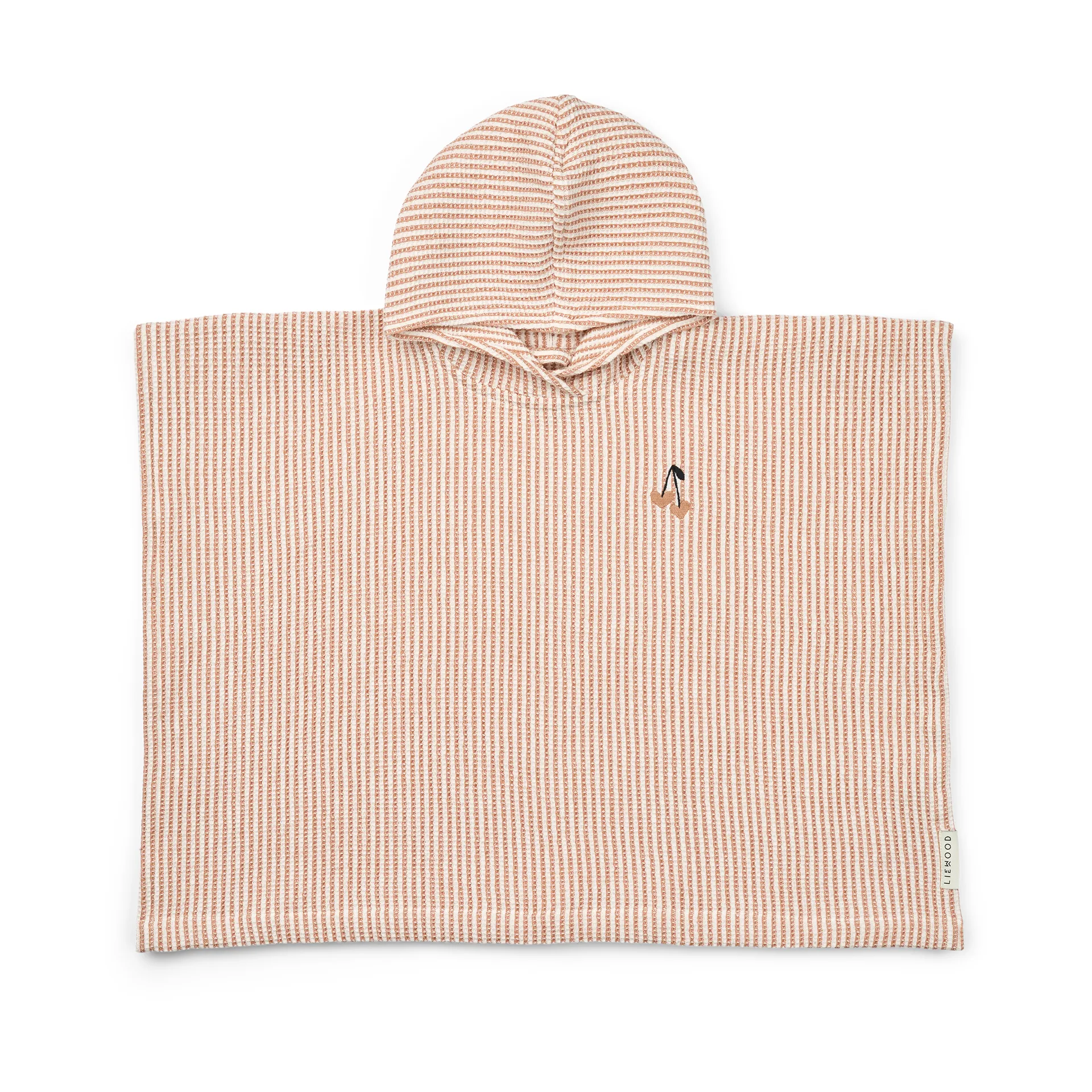 Paco badponcho tuscany rose creme de la creme stripe, 1-2 år Liewood