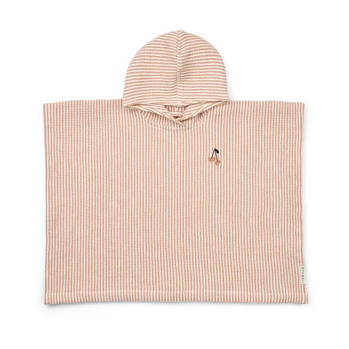 Paco badponcho tuscany rose creme de la creme stripe - 5-6 år - Liewood