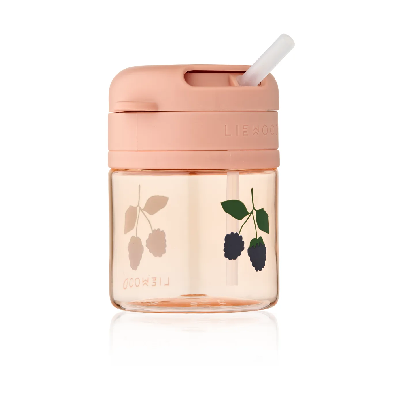 Pavia mugg med sugrör, Berry-Pale Tuscany, 28 cl Liewood