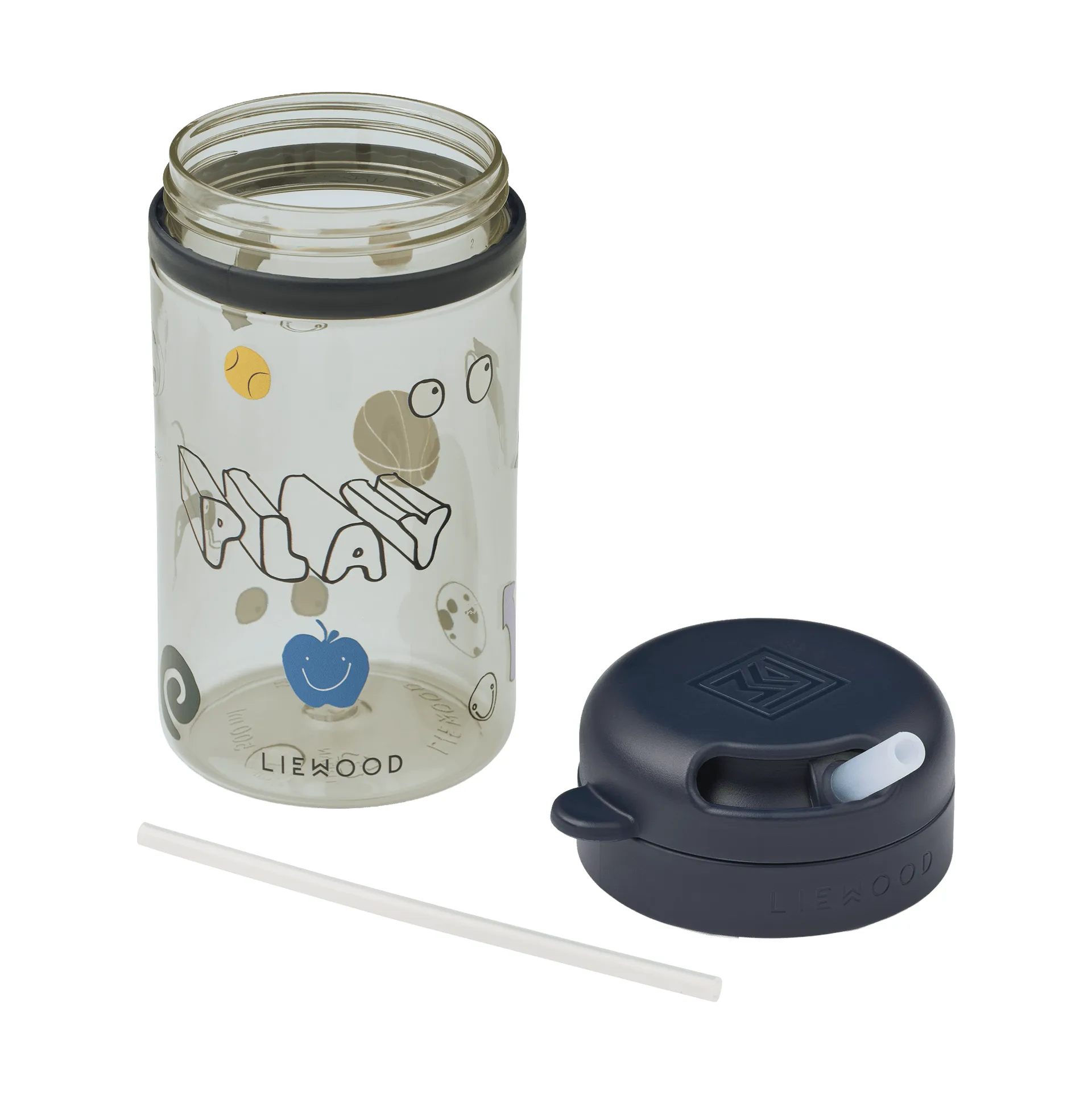 Pavia mugg med sugrör, Play-dusty peppermint Liewood