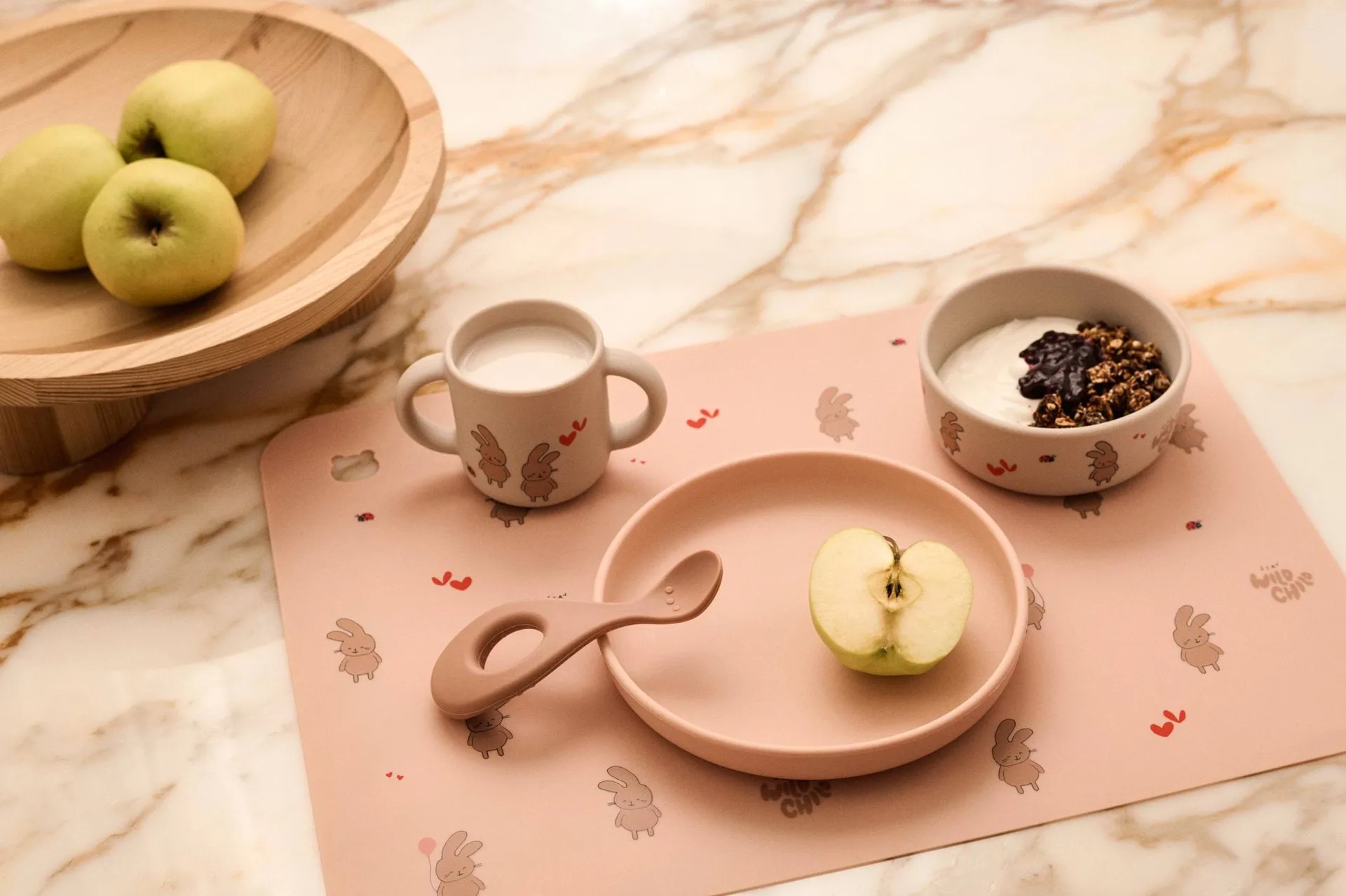 Vivi printed servisset 4 delar, Wild child/Rosey Liewood