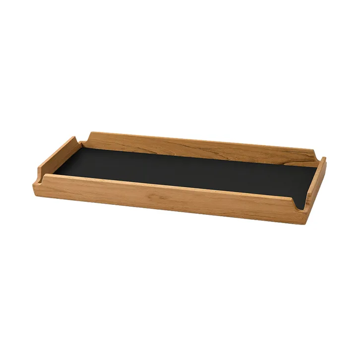 Airy Nupo bricka - Black ink-teak, slim - LIND DNA
