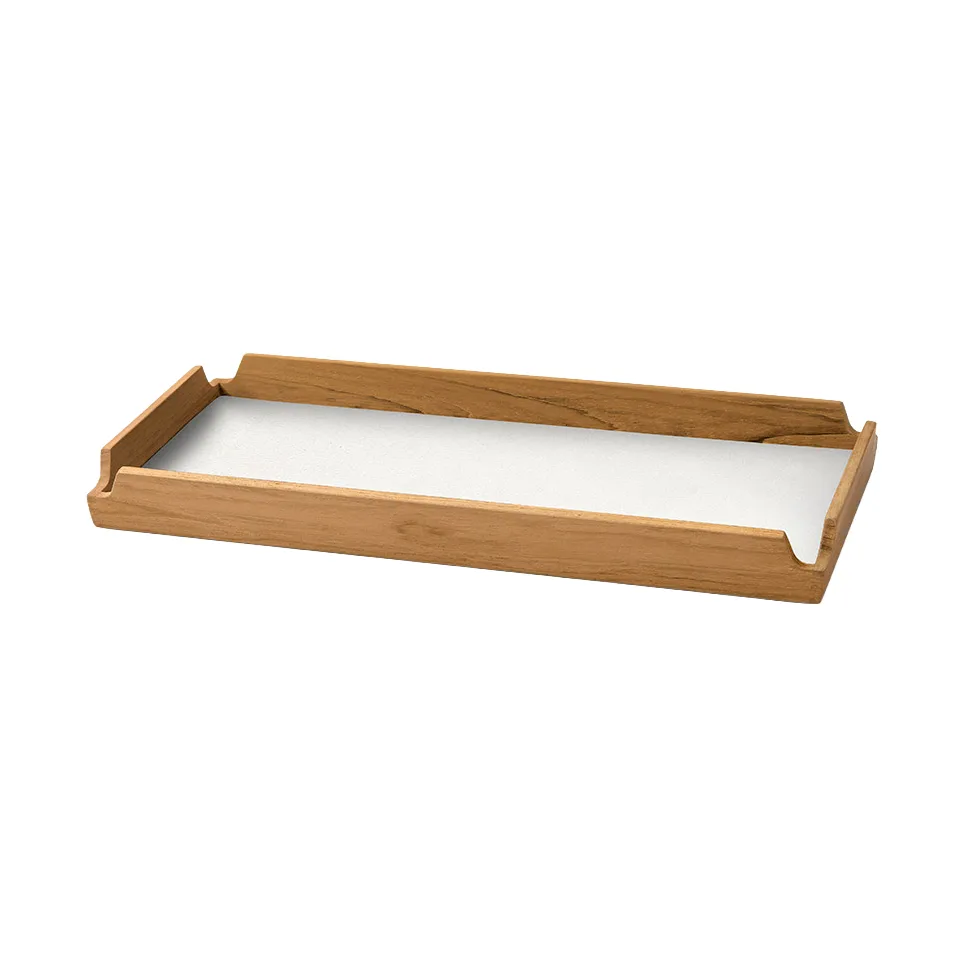 Airy Nupo bricka, Pure white-teak, slim LIND DNA