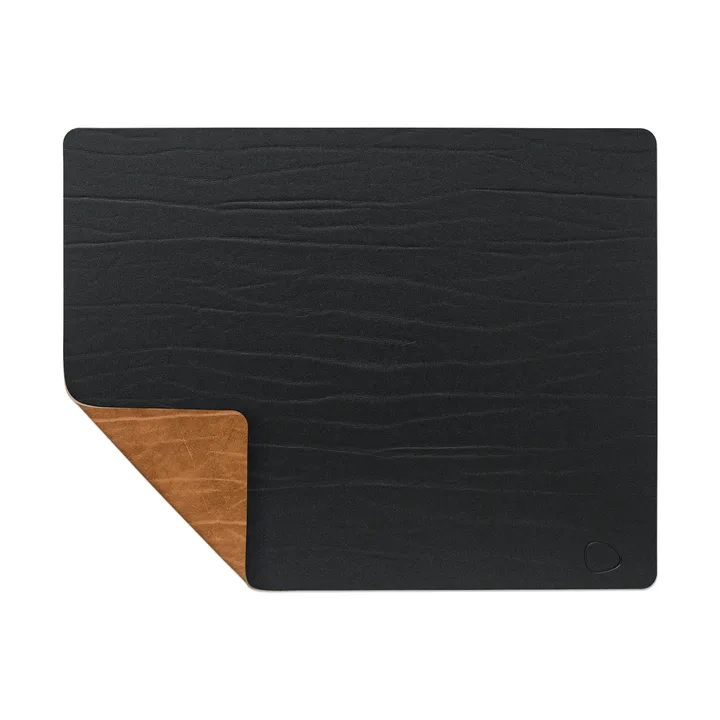 Buffalo bordstablett vändbar square 1 st - Svart-natur, 45x35 cm - LIND DNA