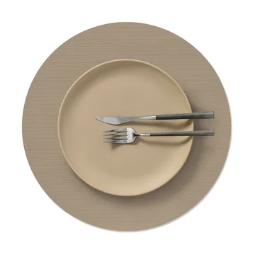 Corduroy bordstablett - Clay brown, circle, L, Ø38 cm - LIND DNA