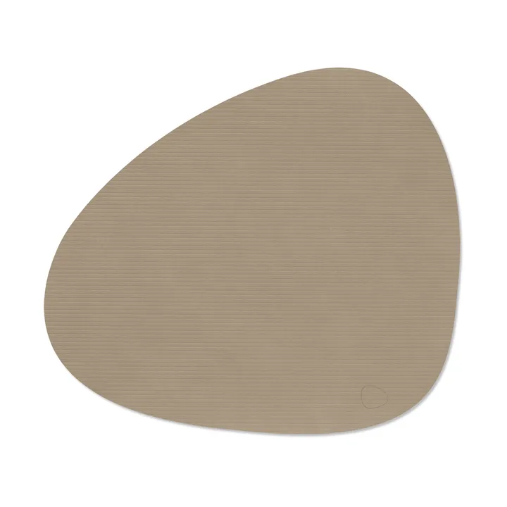 Corduroy bordstablett curve L - Clay Brown, 44x37 cm - LIND DNA