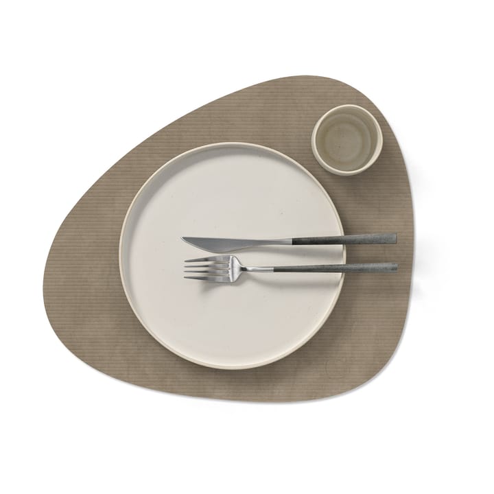 Corduroy bordstablett curve L, Nomad Grey LIND DNA
