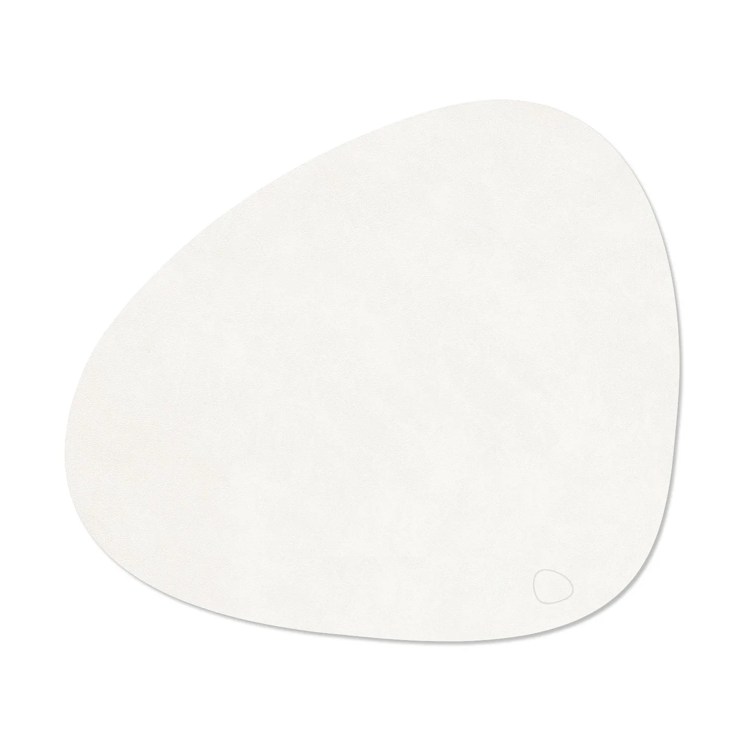 LIND DNA Corduroy bordstablett curve L Pure white, 44x37 cm