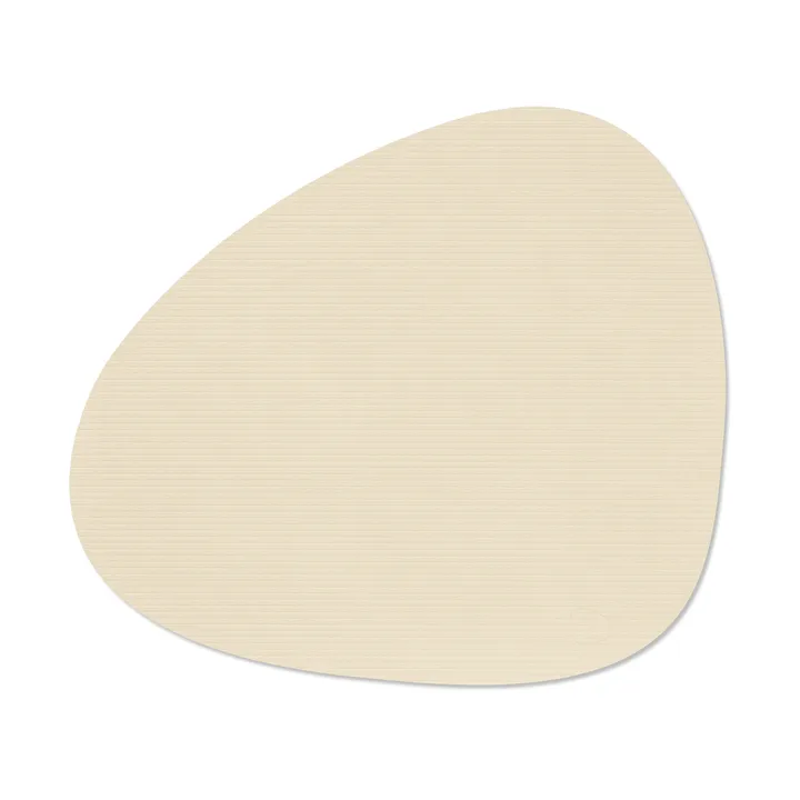Corduroy bordstablett curve L - Vanilla, 44x37 cm - LIND DNA