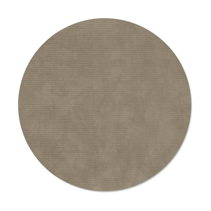 Corduroy bordstablett - Nomad grey, circle, L, Ø38 cm - LIND DNA