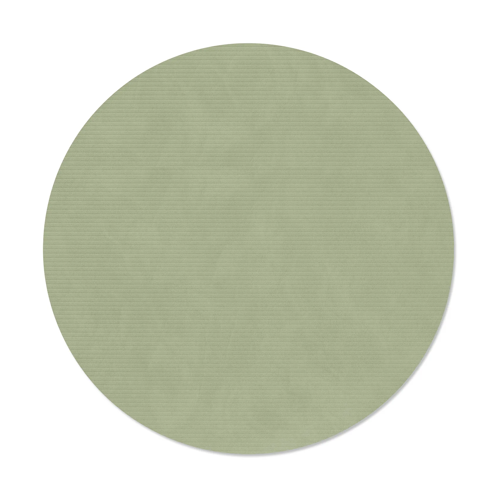 LIND DNA Corduroy bordstablett Olive green, circle, L, Ø38 cm