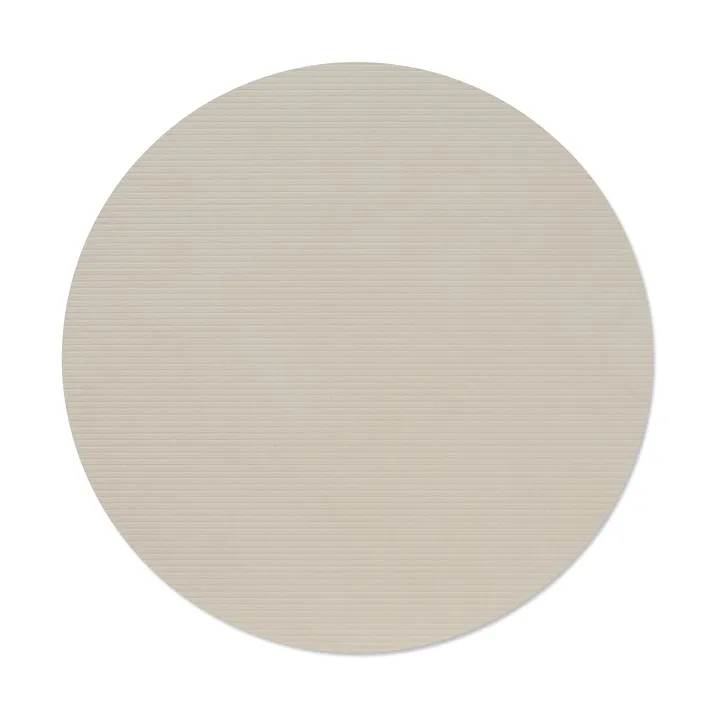 Corduroy bordstablett - Oyster white, circle, L, Ø38 cm - LIND DNA