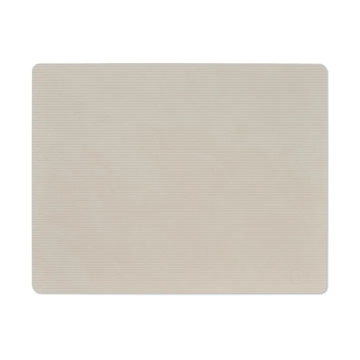 Corduroy bordstablett square L - Oyster White, 45x35 cm - LIND DNA