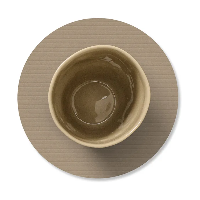 Corduroy glasunderlägg, Clay brown, circle LIND DNA