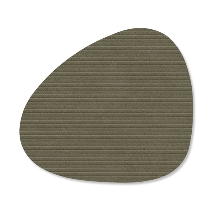 Corduroy glasunderlägg curve - Army Green - LIND DNA