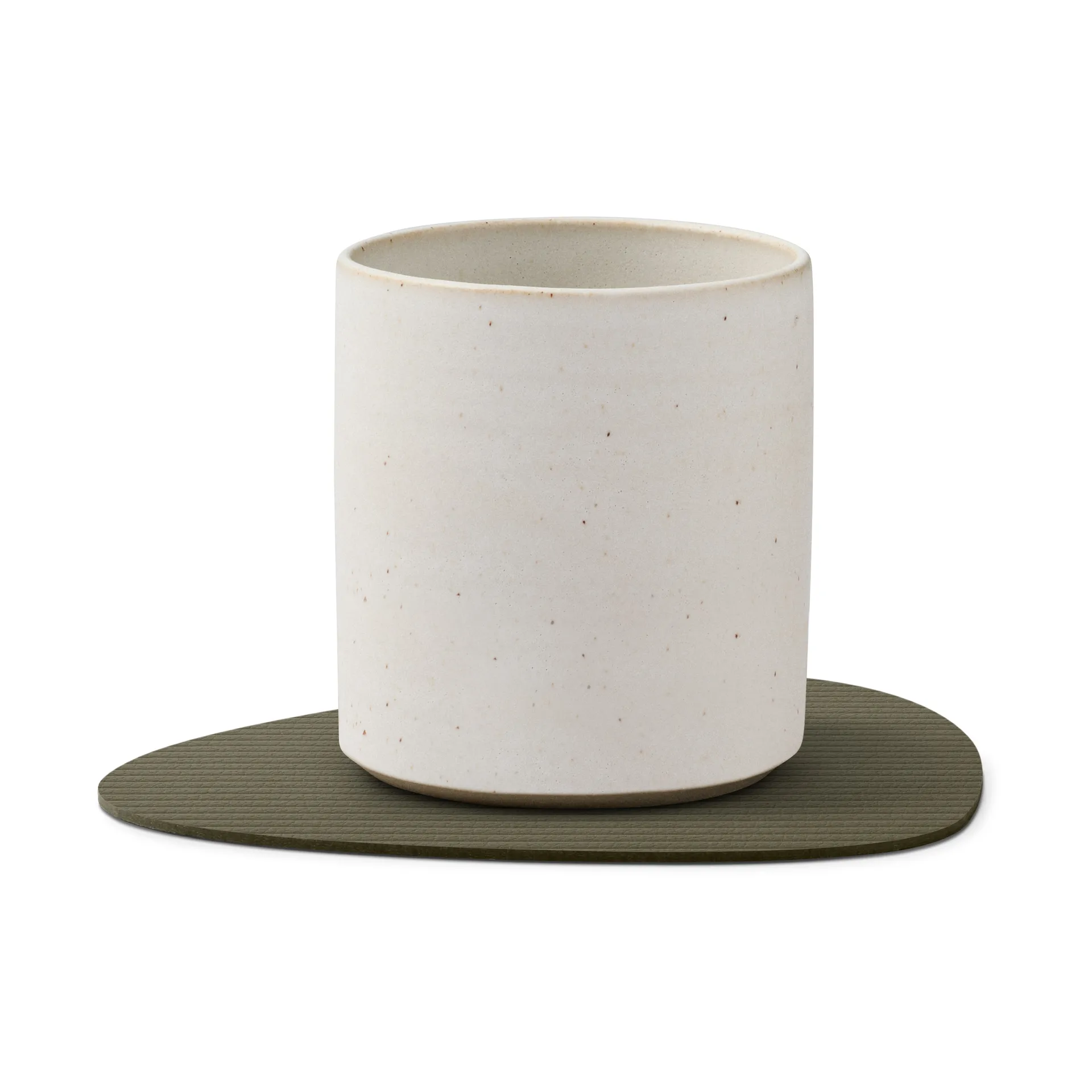 Corduroy glasunderlägg curve, Army Green LIND DNA