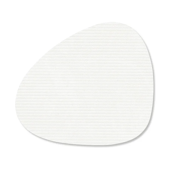 Corduroy glasunderlägg curve, Pure white LIND DNA