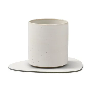 Corduroy glasunderlägg curve - Pure white - LIND DNA