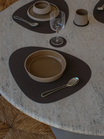 Corduroy glasunderlägg - Hazel, circle - LIND DNA