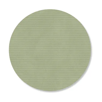 Corduroy glasunderlägg - Olive green, circle - LIND DNA