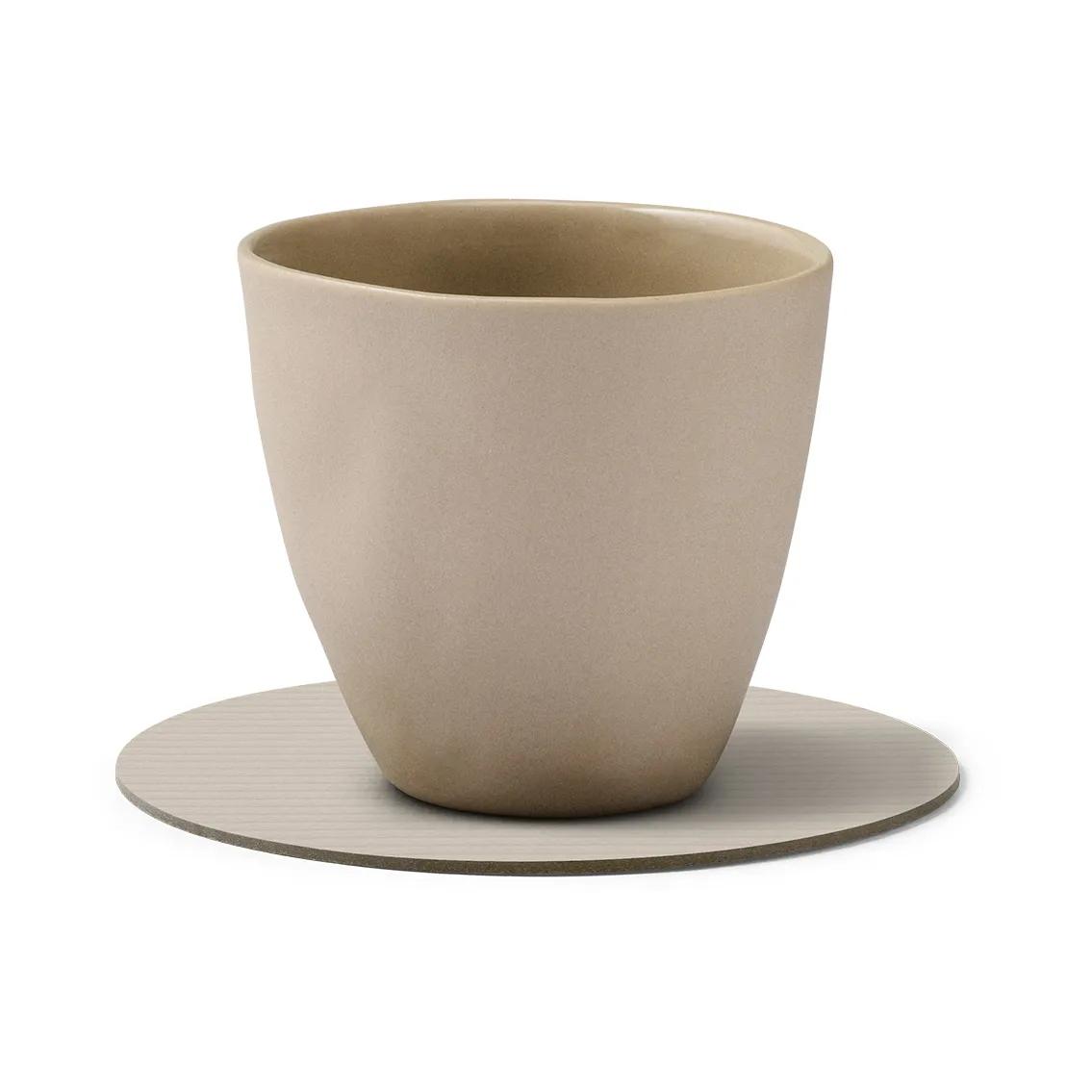 Corduroy glasunderlägg, Oyster white, circle LIND DNA