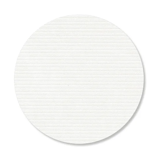 Corduroy glasunderlägg - Pure white, circle - LIND DNA