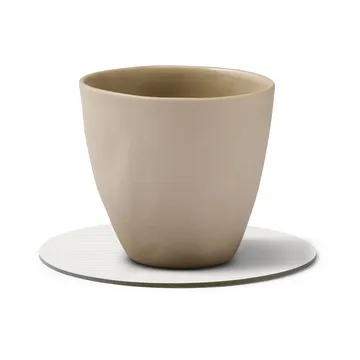 Corduroy glasunderlägg - Pure white, circle - LIND DNA