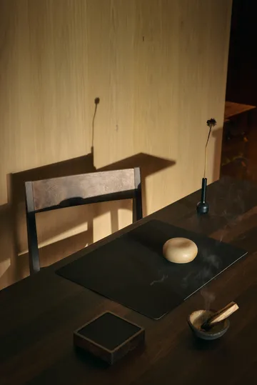 Corduroy glasunderlägg square - Black ink - LIND DNA