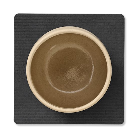 Corduroy glasunderlägg square, Black LIND DNA