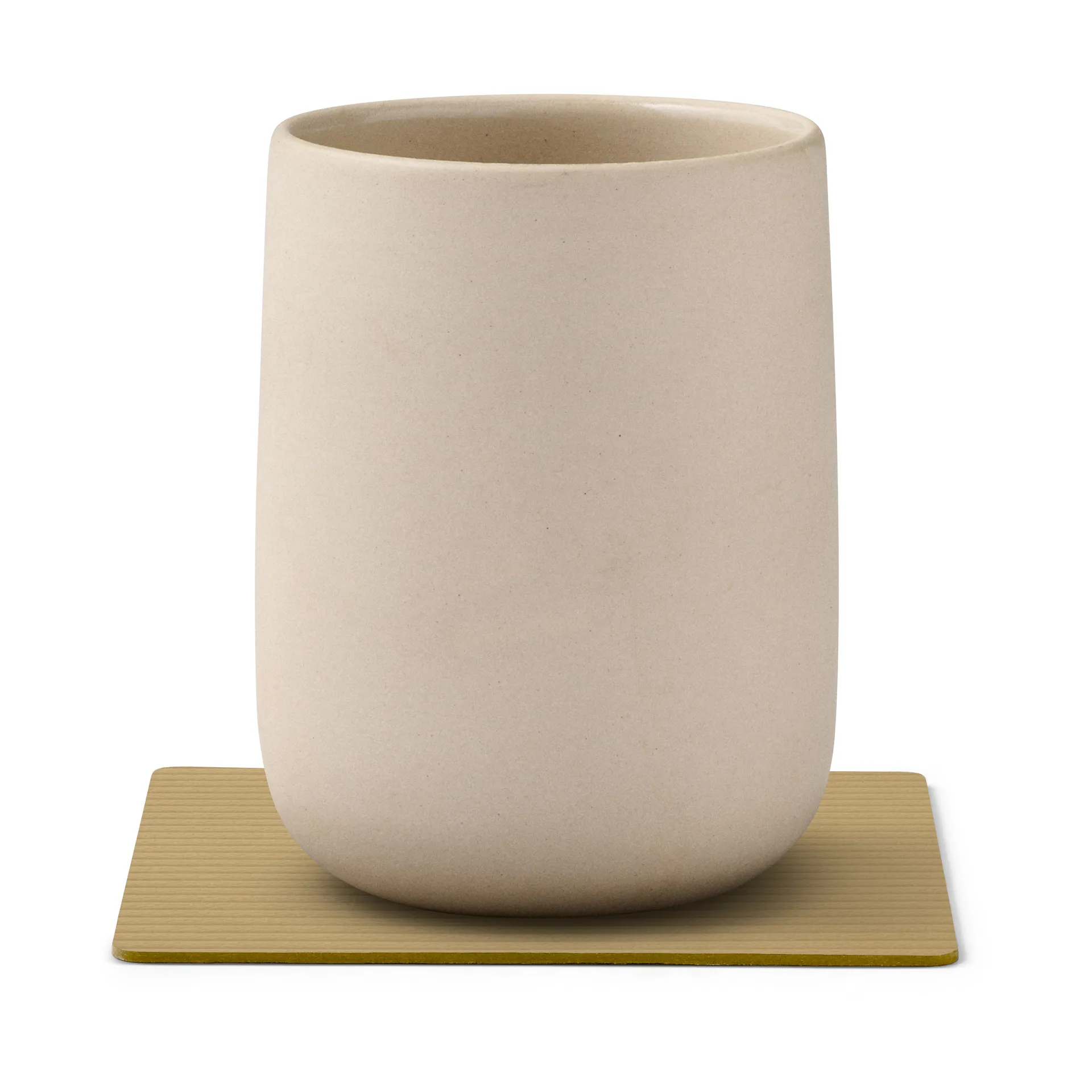 Corduroy glasunderlägg square, Khaki LIND DNA